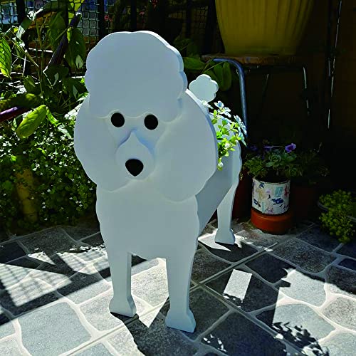 Sweet Lovely Dog Planter Animal Decor Pots Cute Dog Cartoon Shaped Flower Pot Wooden Planter for Indoor Office Outdoor Home Garden Decoration Gift