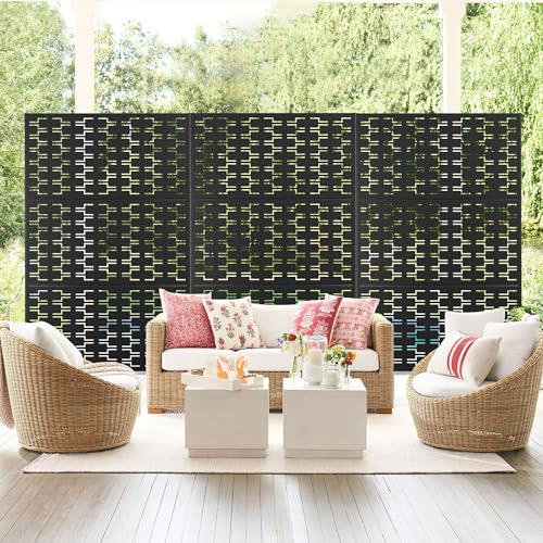 Metal Privacy Screen Outdoor 72" H×47" W (23.52 Sq Ft)