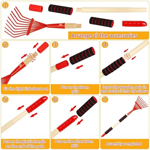 2 Pack Kids Rakes for Leaves