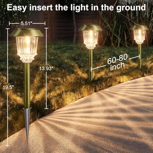 Solar Lights Outdoor Pathway (Bronze / 6 Packs)