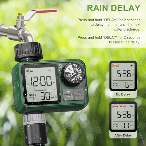 Water Timer for Outdoor Garden Hose (2 Count)