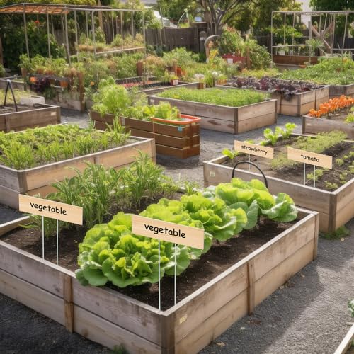 10 Set Jumbo Outdoor Plant Label Stakes with Marker