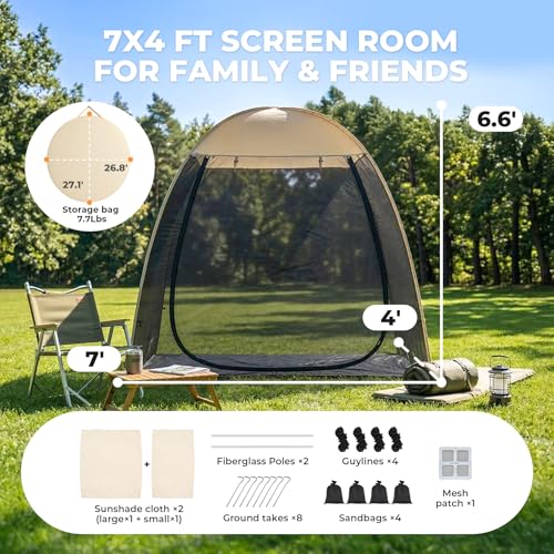 Pop Up Screen House Tent (7 x 4 x 6.5 FT)