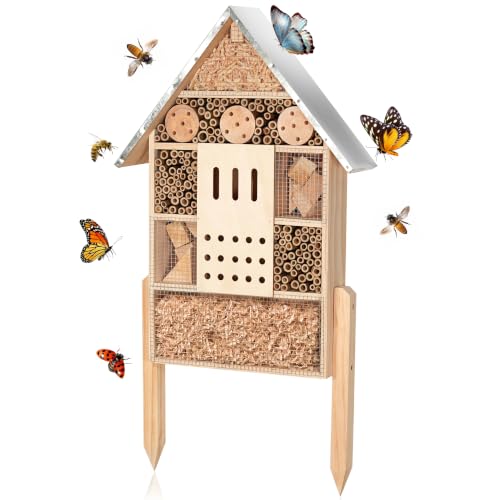 Extra Large Wooden Insect House with Stakes (500 Gram)