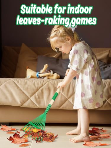 33" Kids Leaf Rake with Gloves