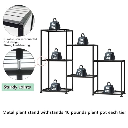 Metal Plant Stand Indoor Metal Plant Stands Outdoor Tiered Plant Shelf for Multiple Plants