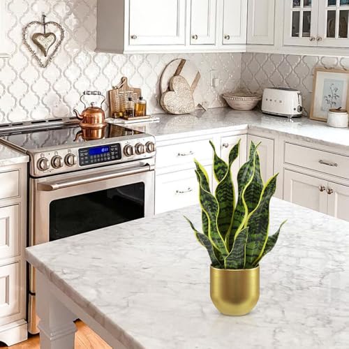 Artificial Snake Plant Potted Faux Sansevieria Trifasciata Plants