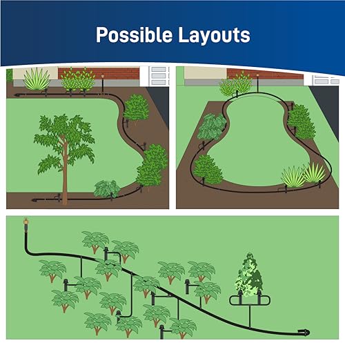 69600 Shrub and Flower Bed Drip Irrigation Kit with B