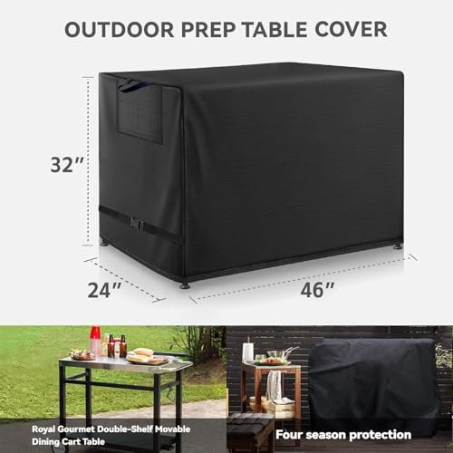 Outdoor Prep Table Cover for PC3404S Rolling Dining Table Compatible