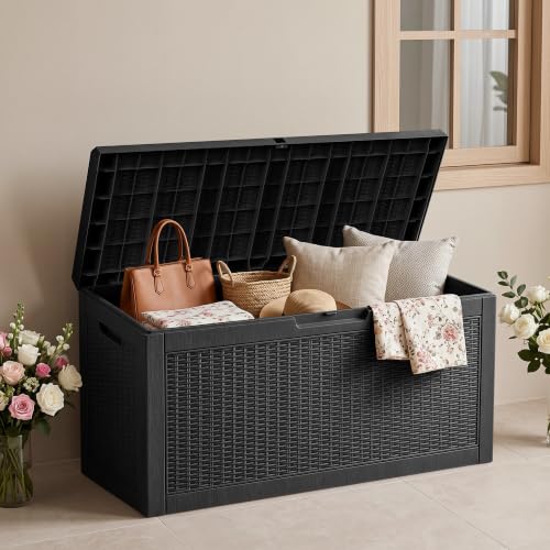 60 Gallon Outdoor Storage Box (Black / 60 Gallon)