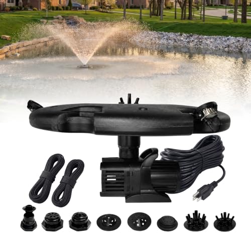 1.2 HP Floating Fountain & Aerator for Ponds and Lakes with 100 ft Cord