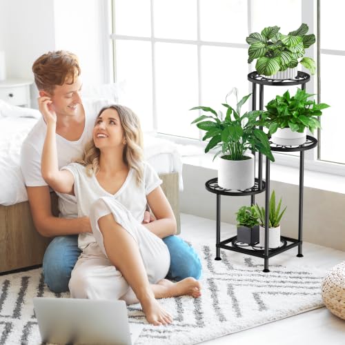 4 Tier Plant Stand Indoor Outdoor (Heart Black / 4 Tier)