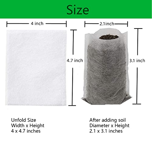 1 16 Gallon 400PCS Small Plant Nursery Bags 4x4.7 Inch (400 Count)