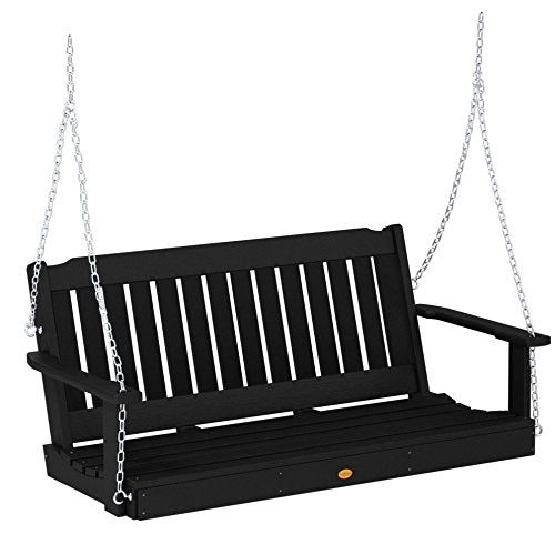 AD-PORL1-BKE Lehigh Porch Swing, 5 Feet, Black (Black)