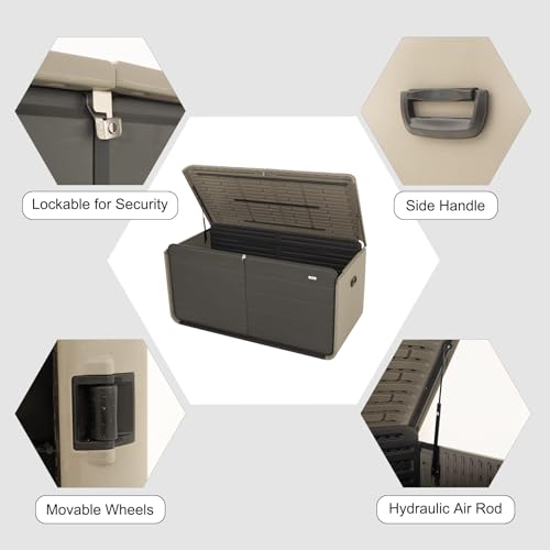 Domi 260 Gallon Resin Deck Box